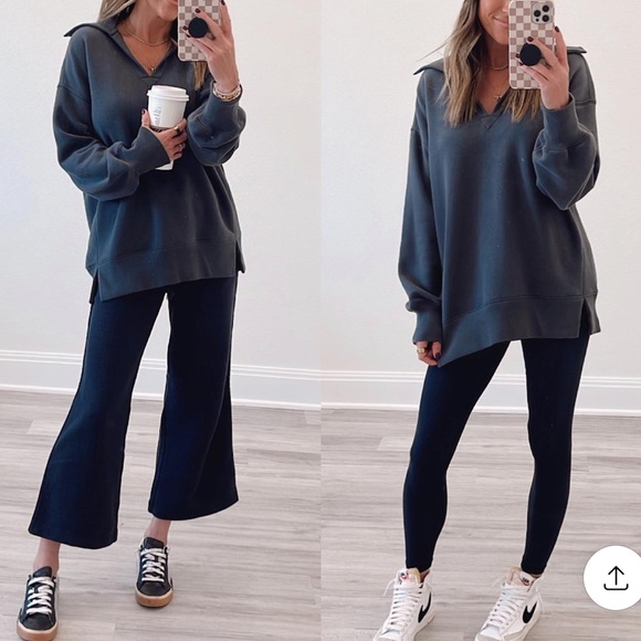 Abercrombie u0026 Fitch | Tops | Abercrombie Drama Collar Vneck Sweatshirt  Small | Poshmark